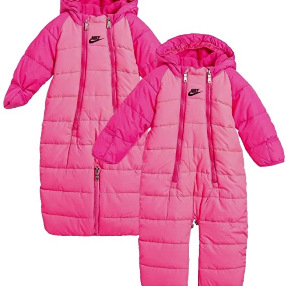Pink 3-6 month little girl convertible snow suit!!